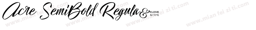 Acre SemiBold Regula字体转换